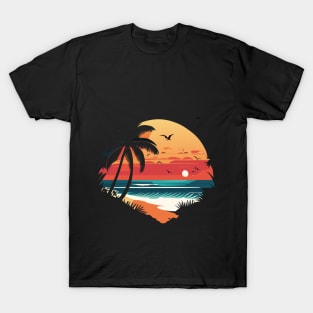 Serenity at Sunset: A Breathtaking Coastal Escape T-Shirt